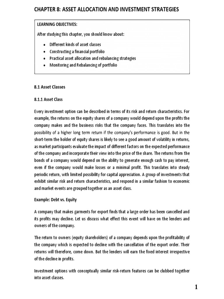 Risk And Asset Allocation Pdf | The Risk Allocation Framework – BXGIY