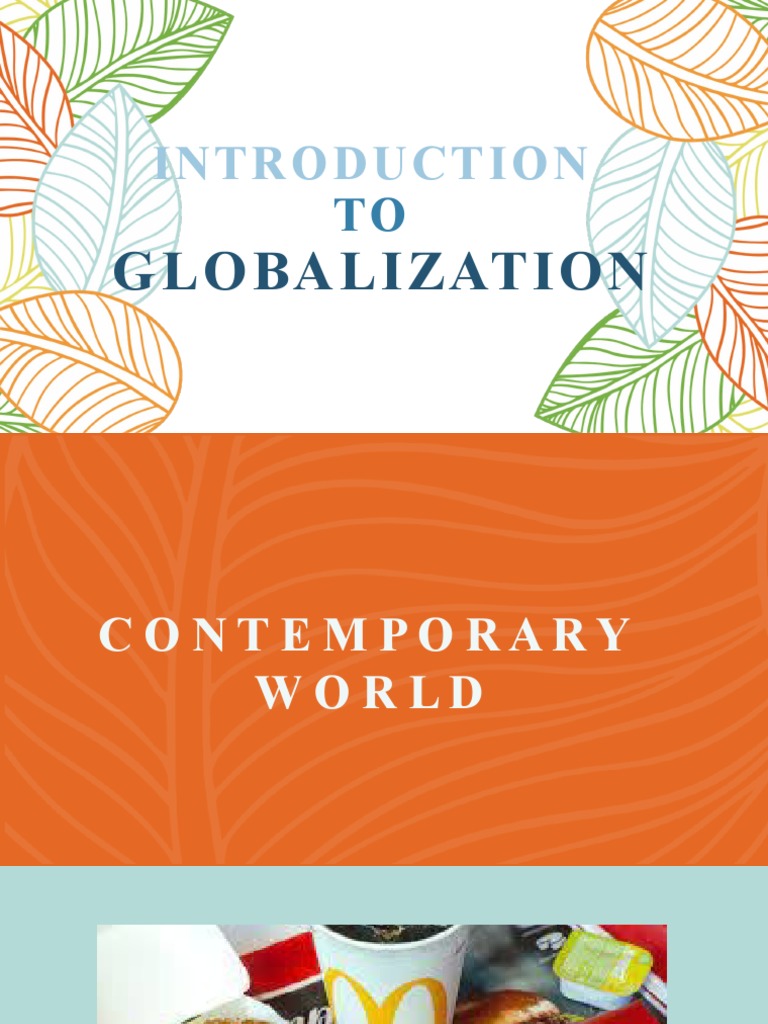 Introduction To Globalization Pdf Globalization Economies