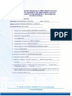 Ministerio de Trabajo Y Previsión Social Dirección General de Previsión Social Departamento de Higiene Y Seguridad Ocupacional