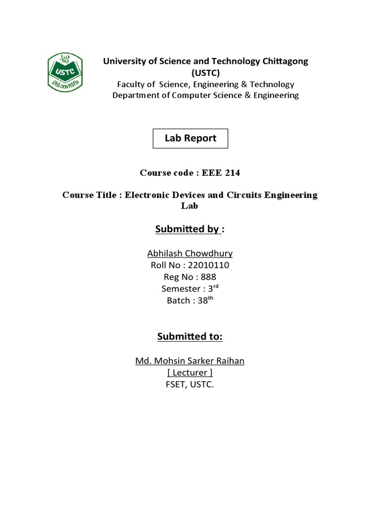 Analysis of Diode Rectification Techniques A Lab Report on Half Wave