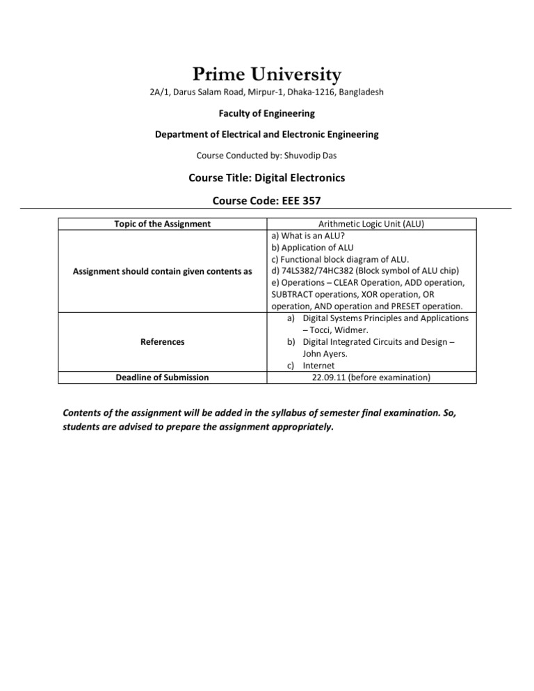 EEE 357 Assignment | PDF | Computers