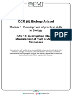 OCR (A) Biology A-Level: Module 1: Development of Practical Skills in Biology