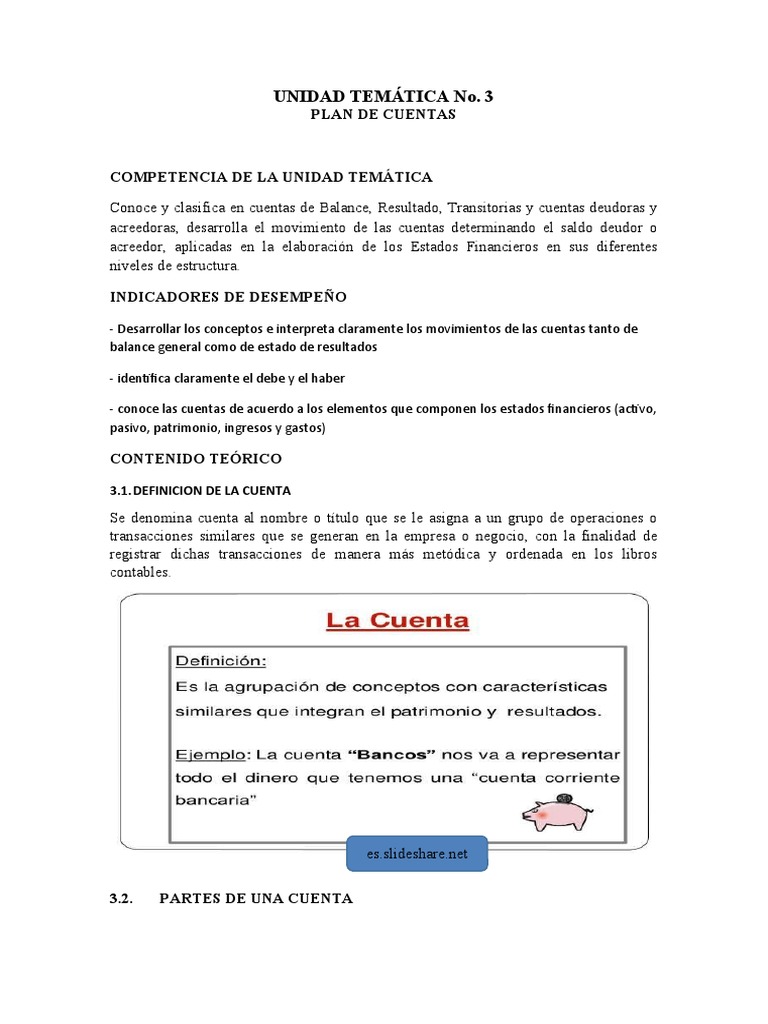 Plan de Cuentas y Estados Financieros | PDF | Contabilidad | Dinero