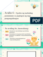 Aralin 6:: Epekto NG Mabuting Pamumuno Sa Pagtugon NG Mga Pangangailangan