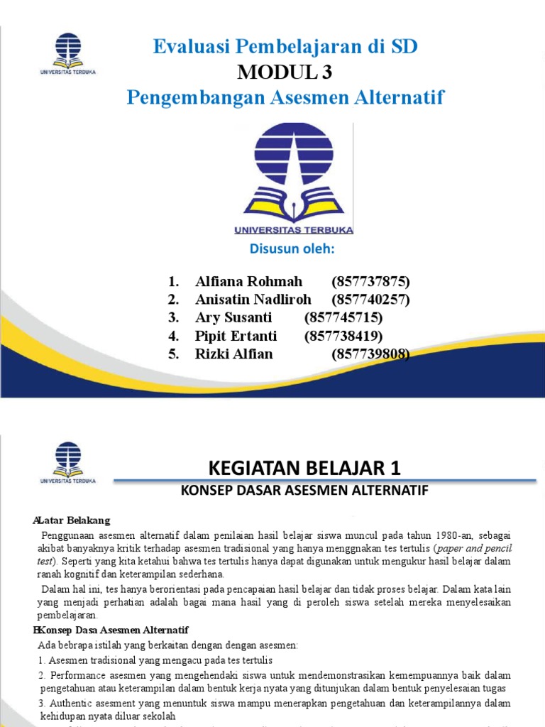 Evaluasi Pembelajaran Modul 3 | PDF | Karier & Perkembangan | Seni