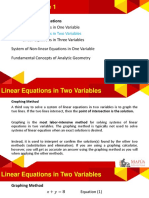 Solving Linear Systems Graphically & Algebraically