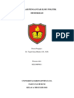 Makalah Pengantar Ilmu Politik Demokrasi: Dosen Pengajar: Dr. Teguh Satya Bhakti, S.H., M.H