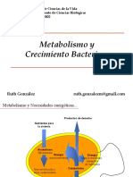 Metabolismo y Crecimiento Bacteriano: Facultad de Ciencias de La Vida Departamento de Ciencias Biológicas BIOL150-2022