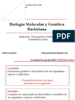 Biología Molecular y Genética Bacteriana: Facultad de Ciencias de La Vida BIOL150-2022