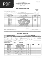 Pre-Registration Form Template | PDF