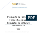 Propuesta de Proyecto y Especificación de Requisitos de Software