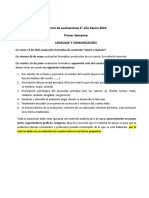 Informe Evaluaciones Primer Semestre 6° 2022