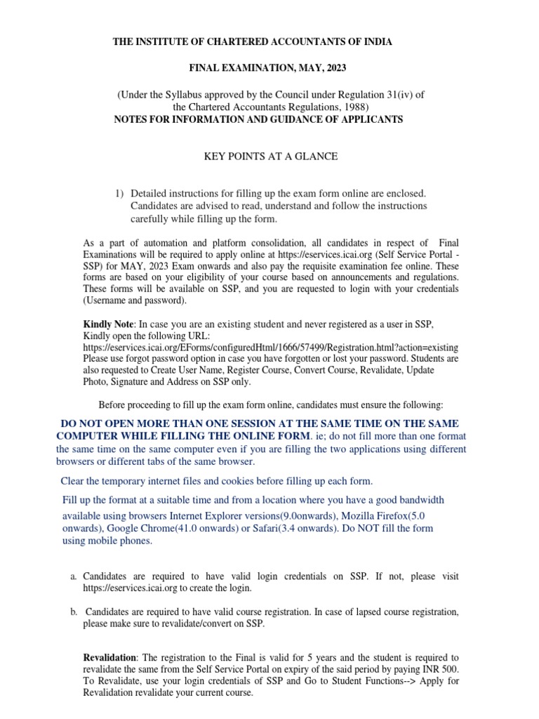 (Under The Syllabus Approved by The Council Under Regulation 31 (Iv) of