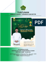 Tuntunan Sholat Tarawih Dan Witir