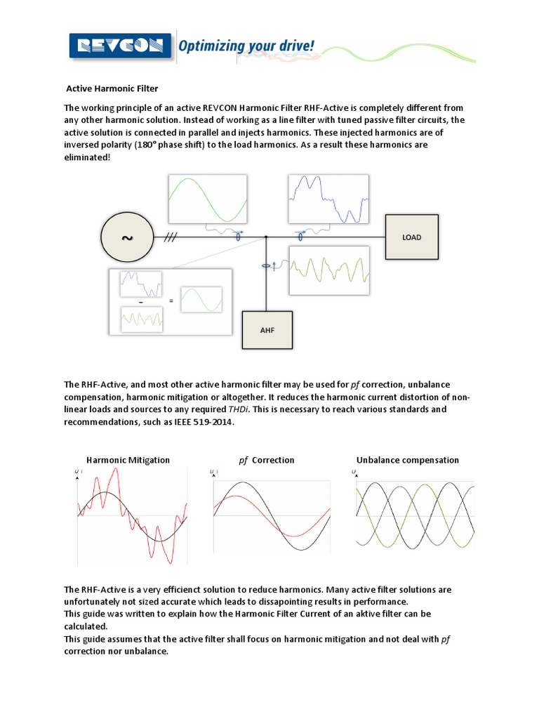 Active Harmonic Filter Sizing Guide | PDF | Electronic Filter ...