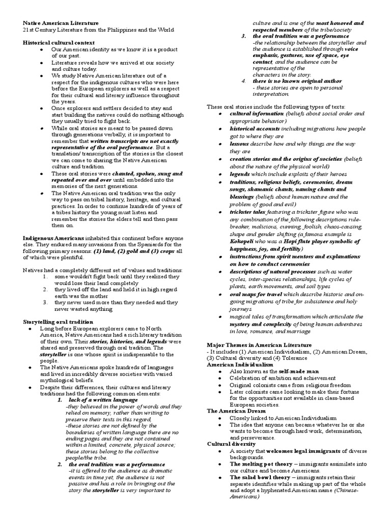 21st-notes-native-american-literature-pdf-oral-tradition-romanticism