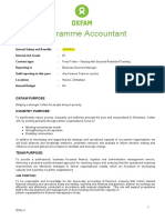 Job Profile - Programme Accountant Zimbabwe