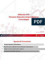 Afiliación POS Personas Naturales-Emprendedores Consulpagos: VPE Productos Caracas, 09 de Septiembre 2021