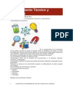 Conocimientos técnicos y científicos