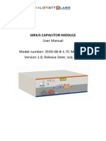 User Manual: Sirius Capacitor Module