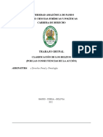 Clasificación de Los Delitos Por Las Consecuencias de La Acción - Notas