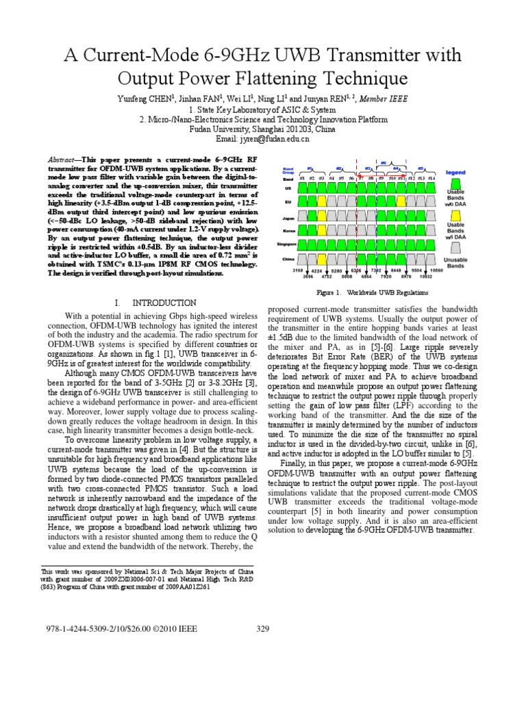 A Current-Mode 6-9Ghz Uwb Transmitter With Output Power Flattening ...