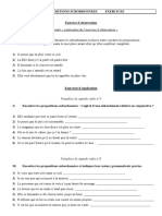 Les Propositions Subordonnées Exercices