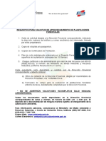 Requisitos para Aprovechamiento de Plantaciones Forestales