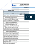 Lista de Chequeo para Verificar La Implementación de Medidas de Prevención Por Parte de La Empresa Ante La Contingencia Del Covid-19