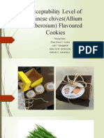 Acceptability Level of Chinese Chives (Allium Tuberosum) Flavoured Cookies