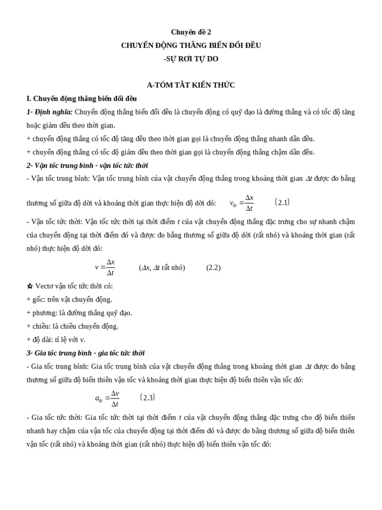Chuyen de 2 chuyen dong thang bien doi deu su roi tu do pdf