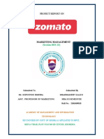 DDX Project Report On Zomato 2023
