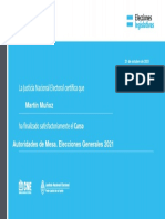 Certificado de Participación Elecciones Generales