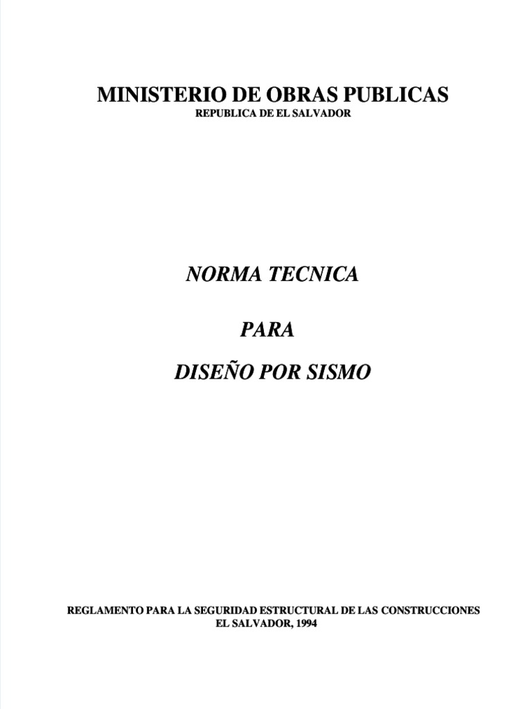 PDF Norma Tecnica Diseo Por Sismo - Compress | PDF | El Salvador ...