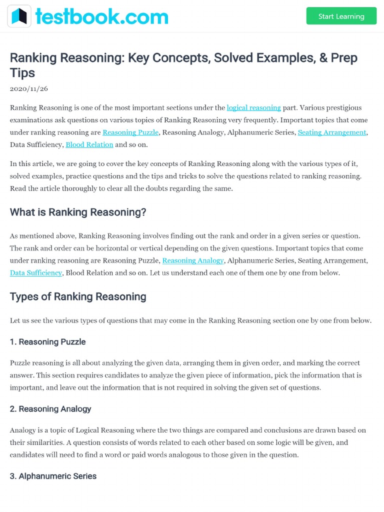 Ranking Reasoning 6512d994 | PDF
