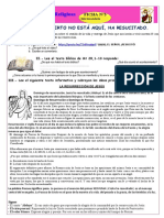 Educación Religiosa: El Que Ha Muerto No Está Aquí, Ha Resucitado