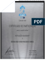 Certificado Instalacao Aquasmart