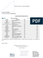 Biocal K072: Certificado de Análise - Controle Da Qualidade