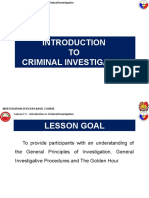 Introduction to Criminal Investigation