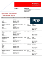 Tailor-Made Flights: Electronic Ticket Receipt