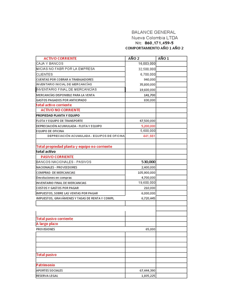 Balance General y Estado de Resultados | PDF | Sector privado ...