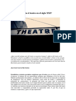 ¿Qué Representa El Teatro en El Siglo XXI?: José-Luis García Barrientos