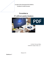 Portofoliu La IT Software Pentru Business: Universitatea Libera Internationala Din Moldova Facultatea de Studii Economice
