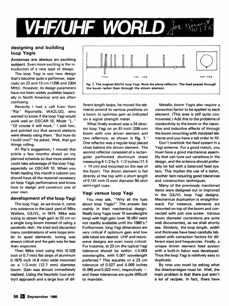 Loop Yagi Antenna Design Guide | PDF | Antenna (Radio) | Telecommunications