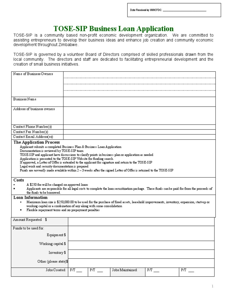 Rural Women in Business Loan Application | PDF | Loans | Credit