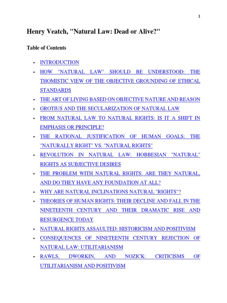 Henry Veatch - Natural Law Liberalism | PDF | Social Science | Philosophy