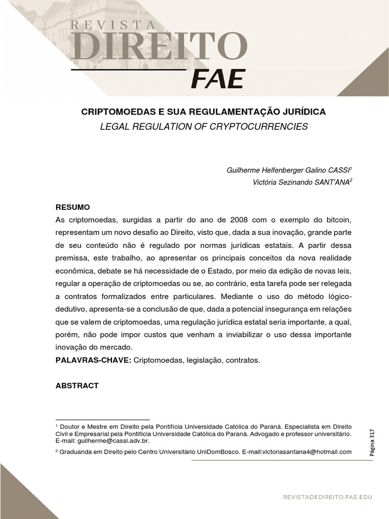 Criptomoedas e Regulacao | PDF | Bitcoin | Criptomoeda