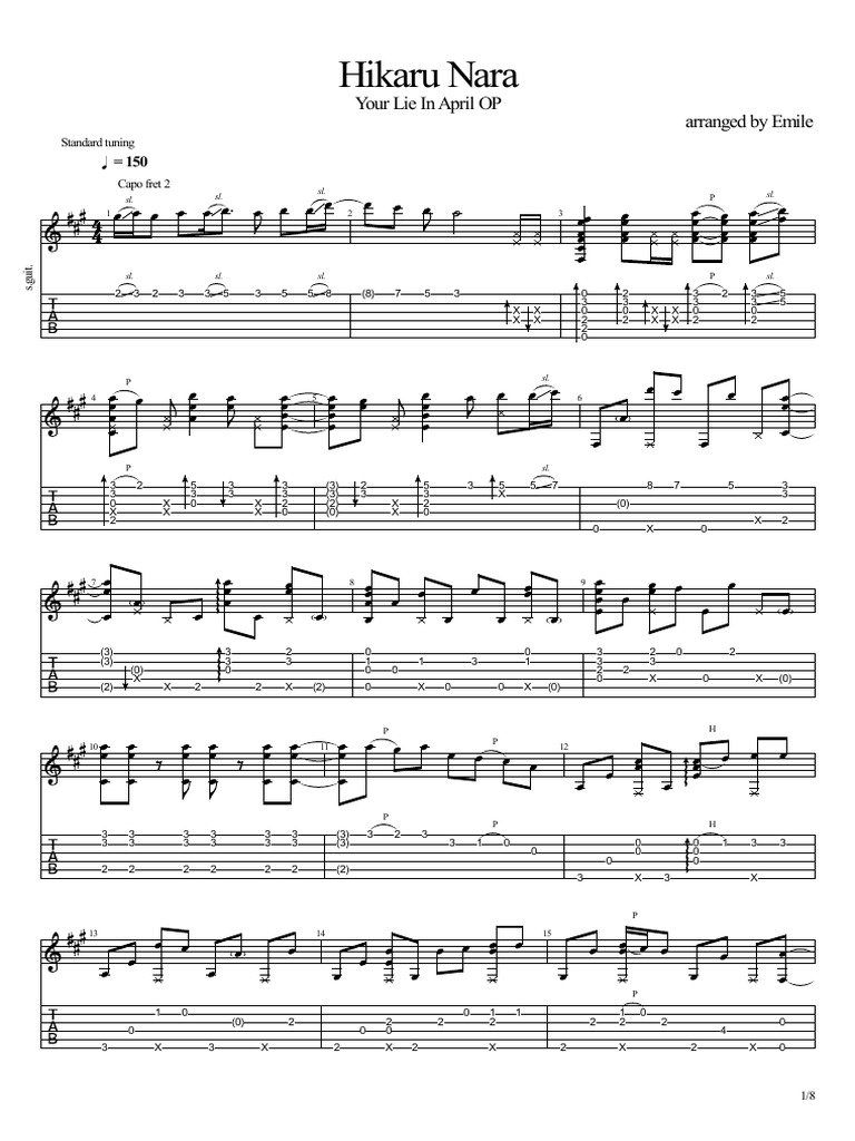 Hikaru Nara-Easy Version- Free Piano Sheet Music & Piano Chords