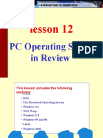Lesson 12: PC Operating Systems in Review