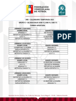 Calendario - FUTVE Junior - Grupo C